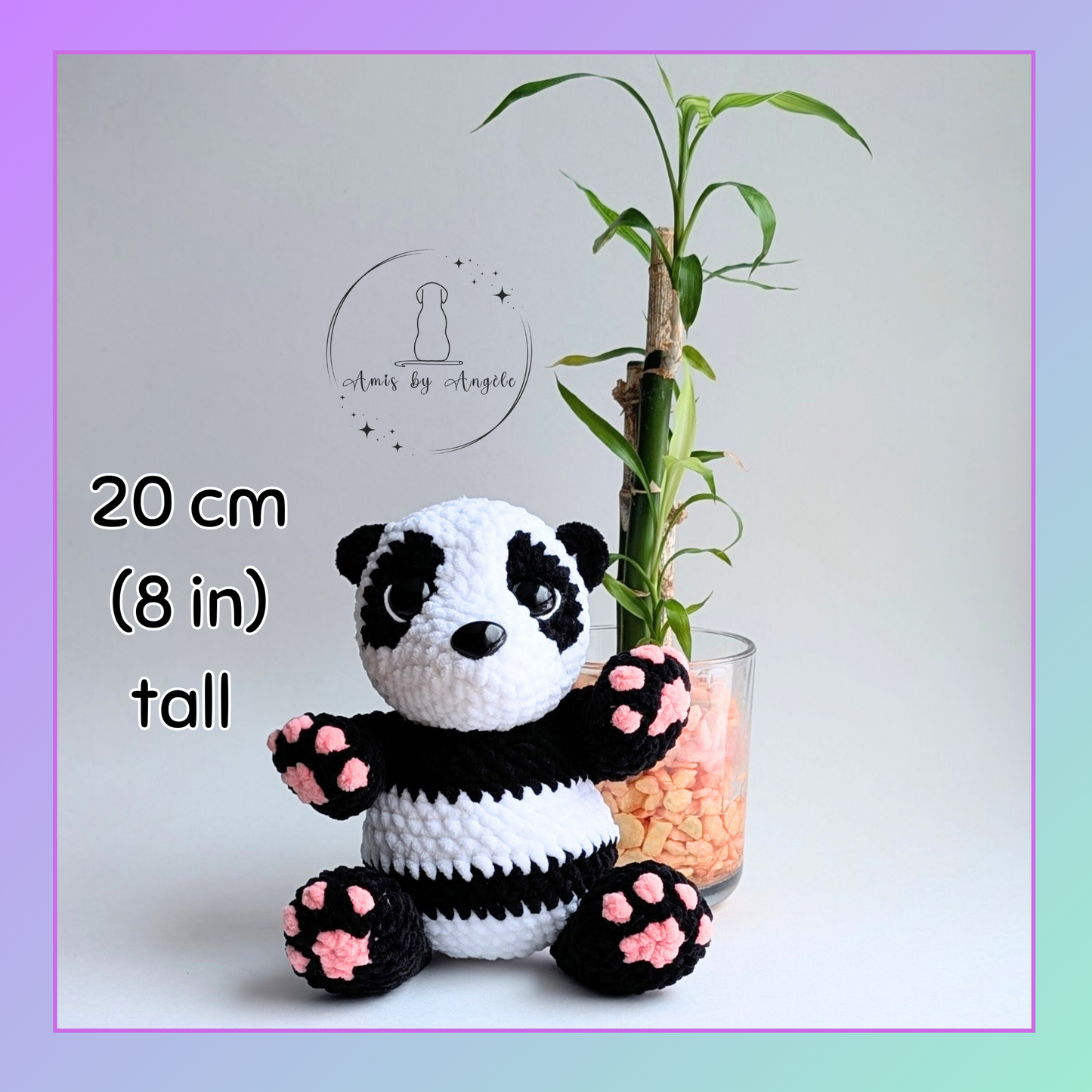 Bamboo the Panda - Crocheted Stuffed Animal