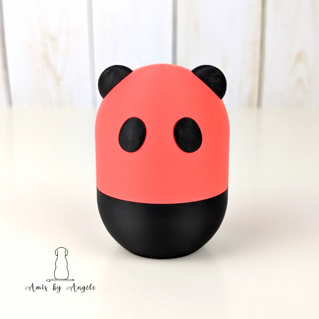 Panda Container (fits stitch markers and needles)