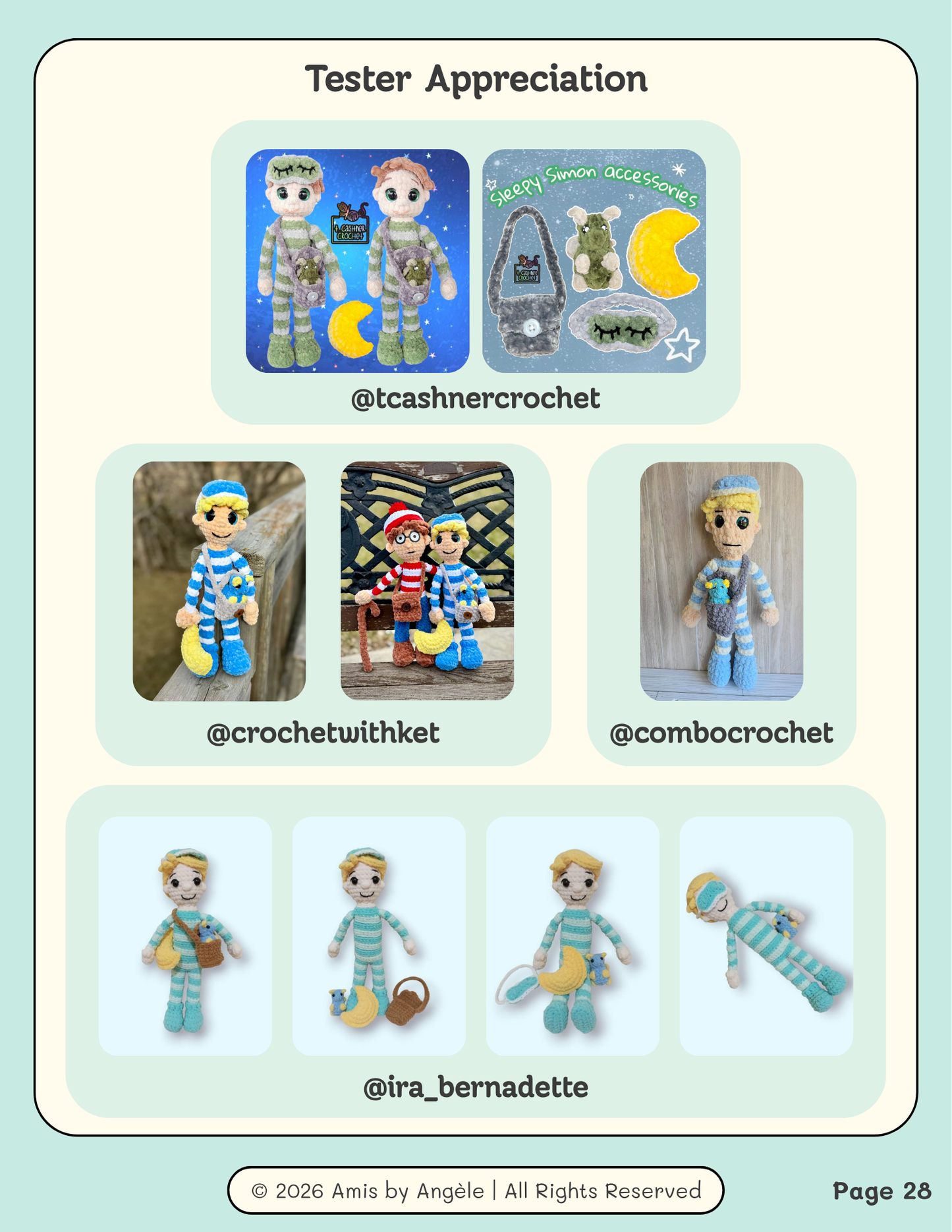 Pattern - Adventurous Adrian & Sleepy Simon (Low-Sew)