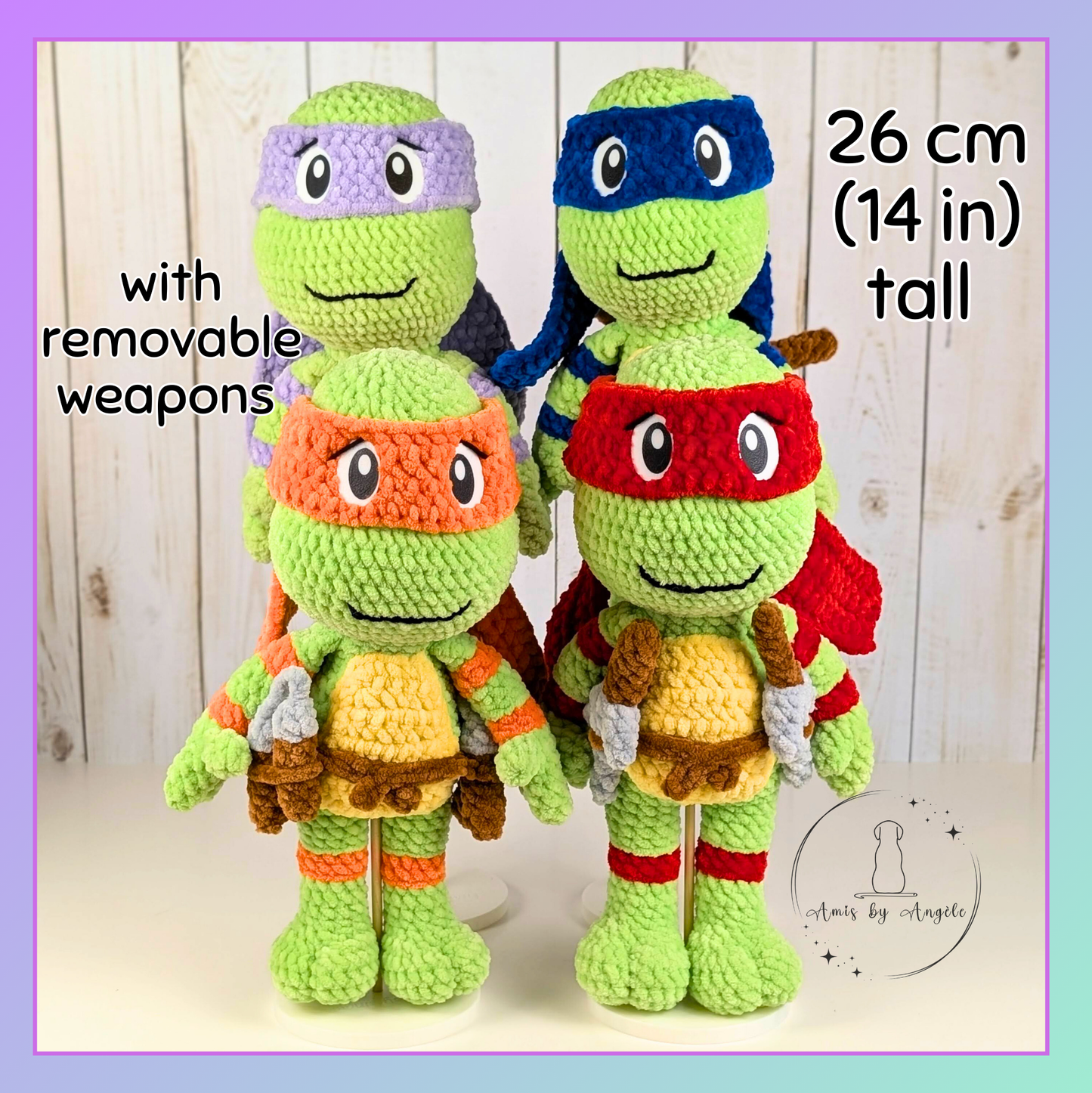 Reptile Warriors - Crocheted stuffed animal - Crocheted plushie