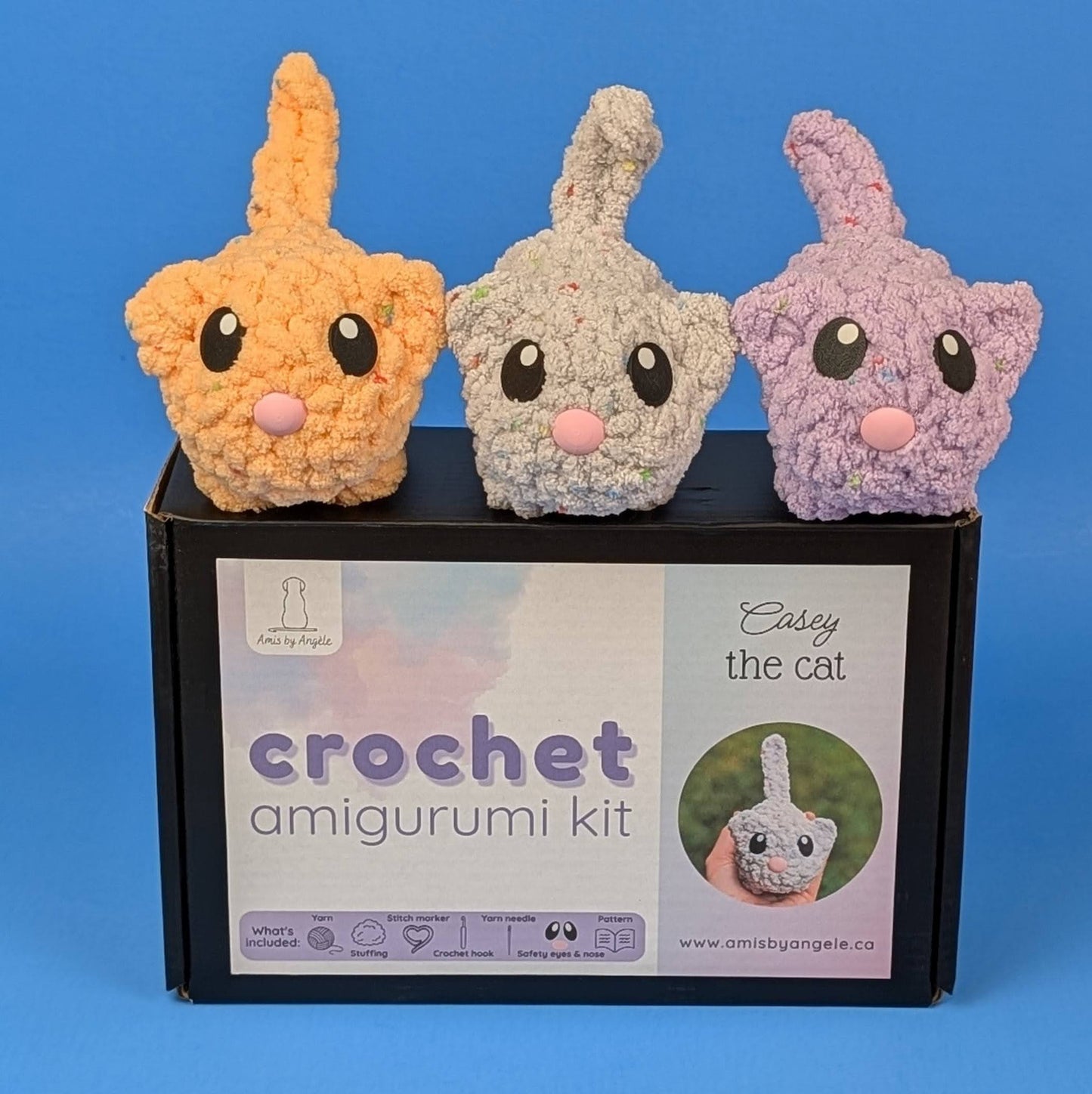 Amigurumi Crochet Kit - Casey the Cat (Advanced Beginner)