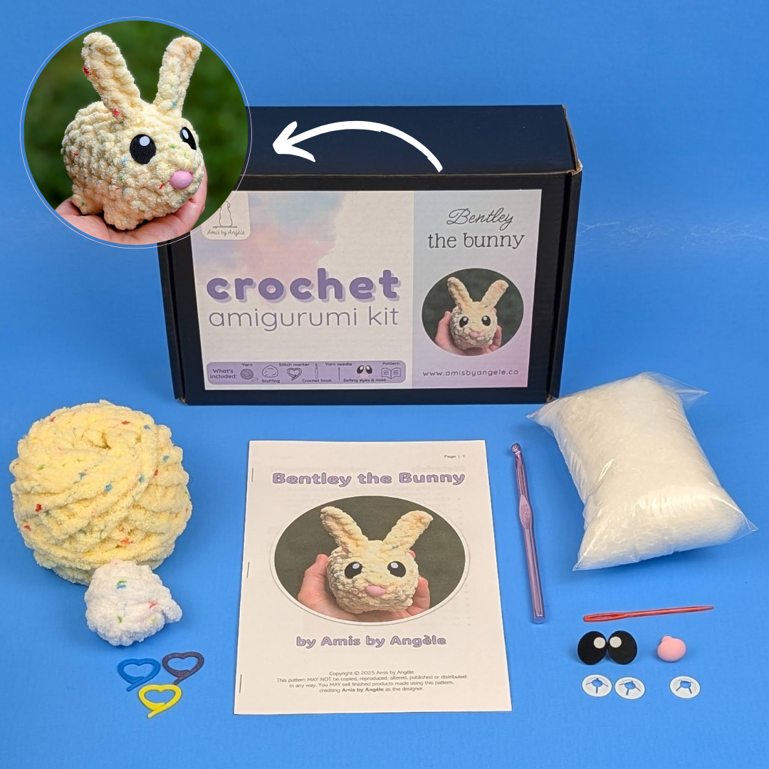 Amigurumi Crochet Kit - Bentley the Bunny (Advanced Beginner)