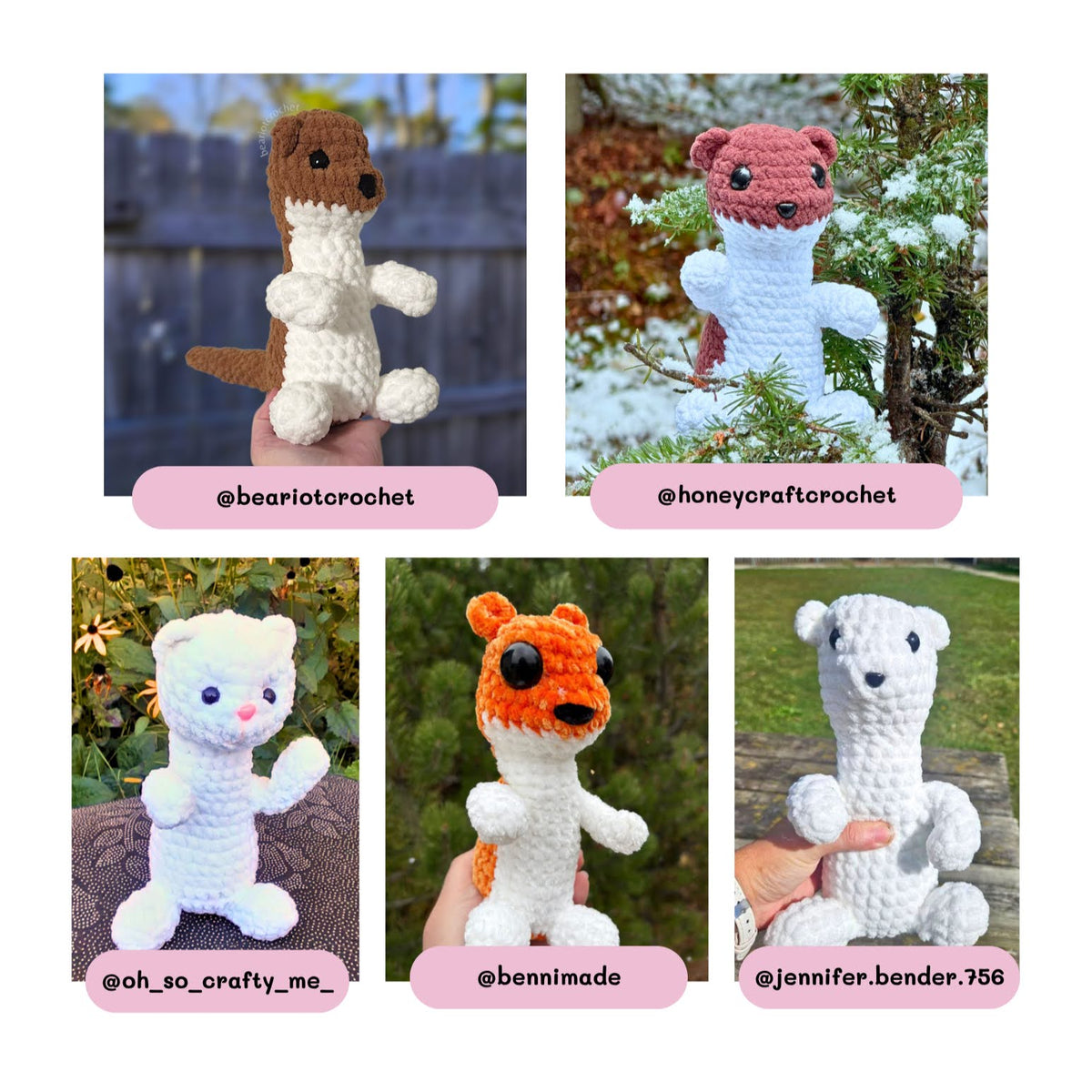 Pattern - Sable Ferret, Weasel and Black Footed Ferret (Low Sew)