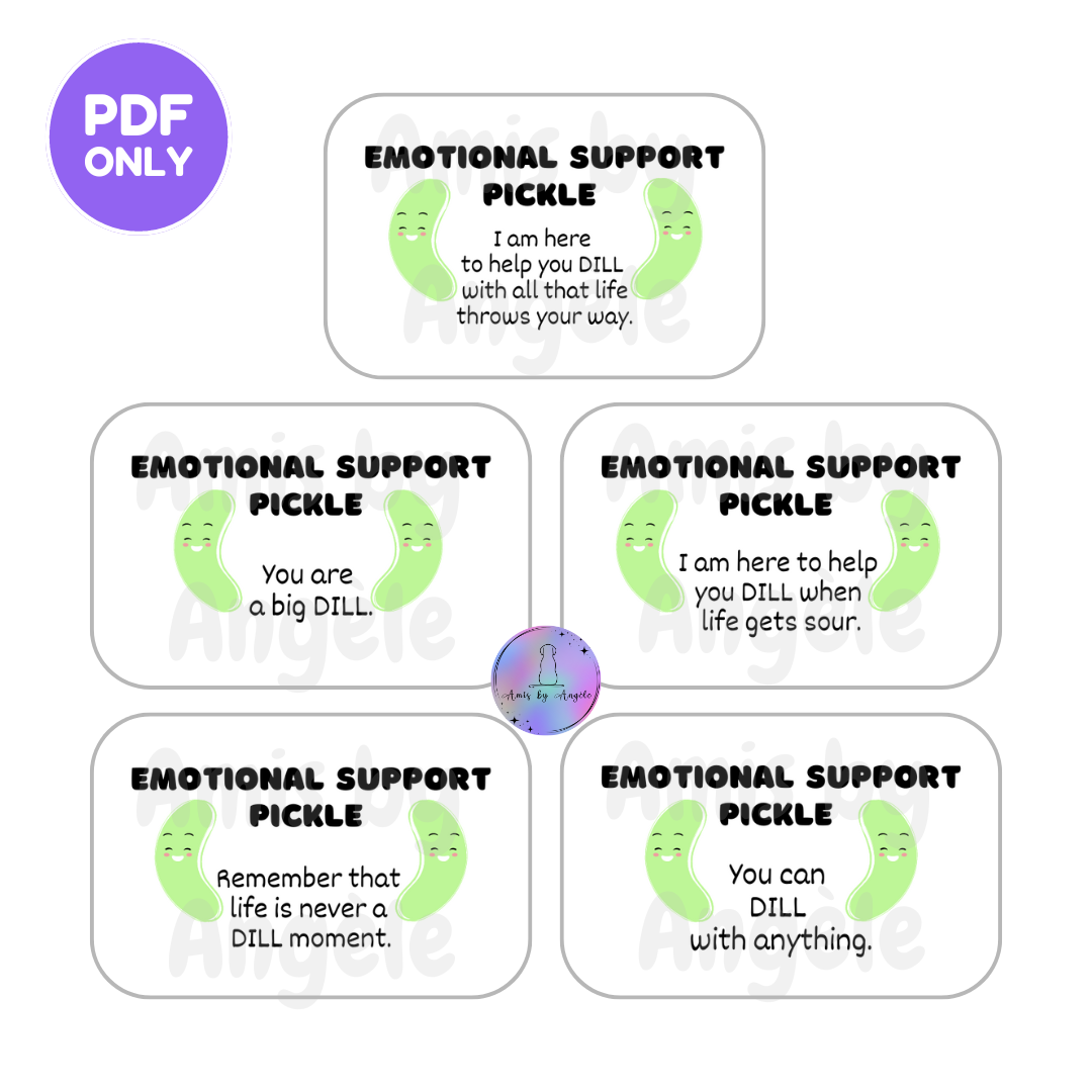 Pickles Sign Language Tags - PDF - Emotional Support Pickle – Amis by Angèle