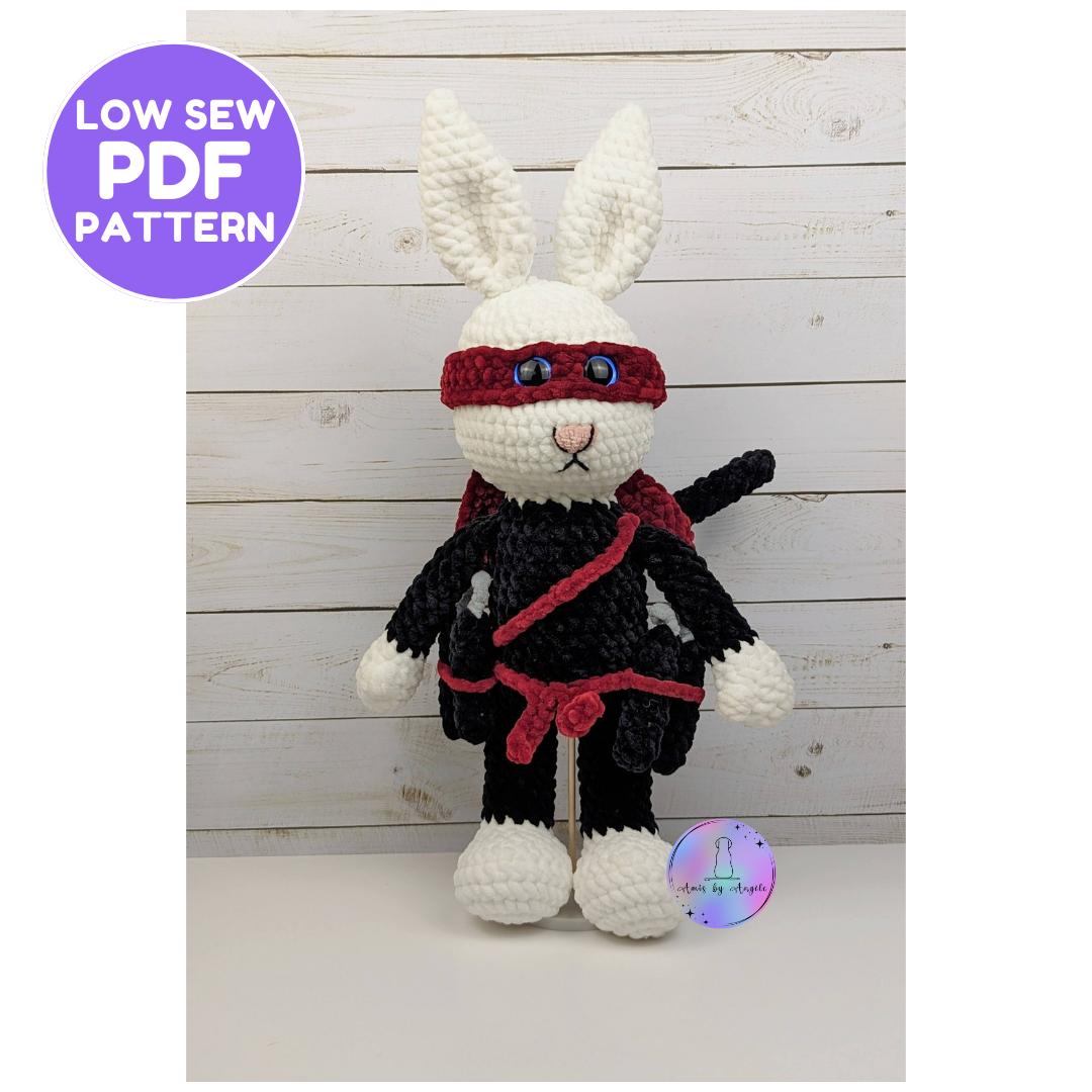 MODÈLE DE CROCHET Lapin Ninja à Couture Basse