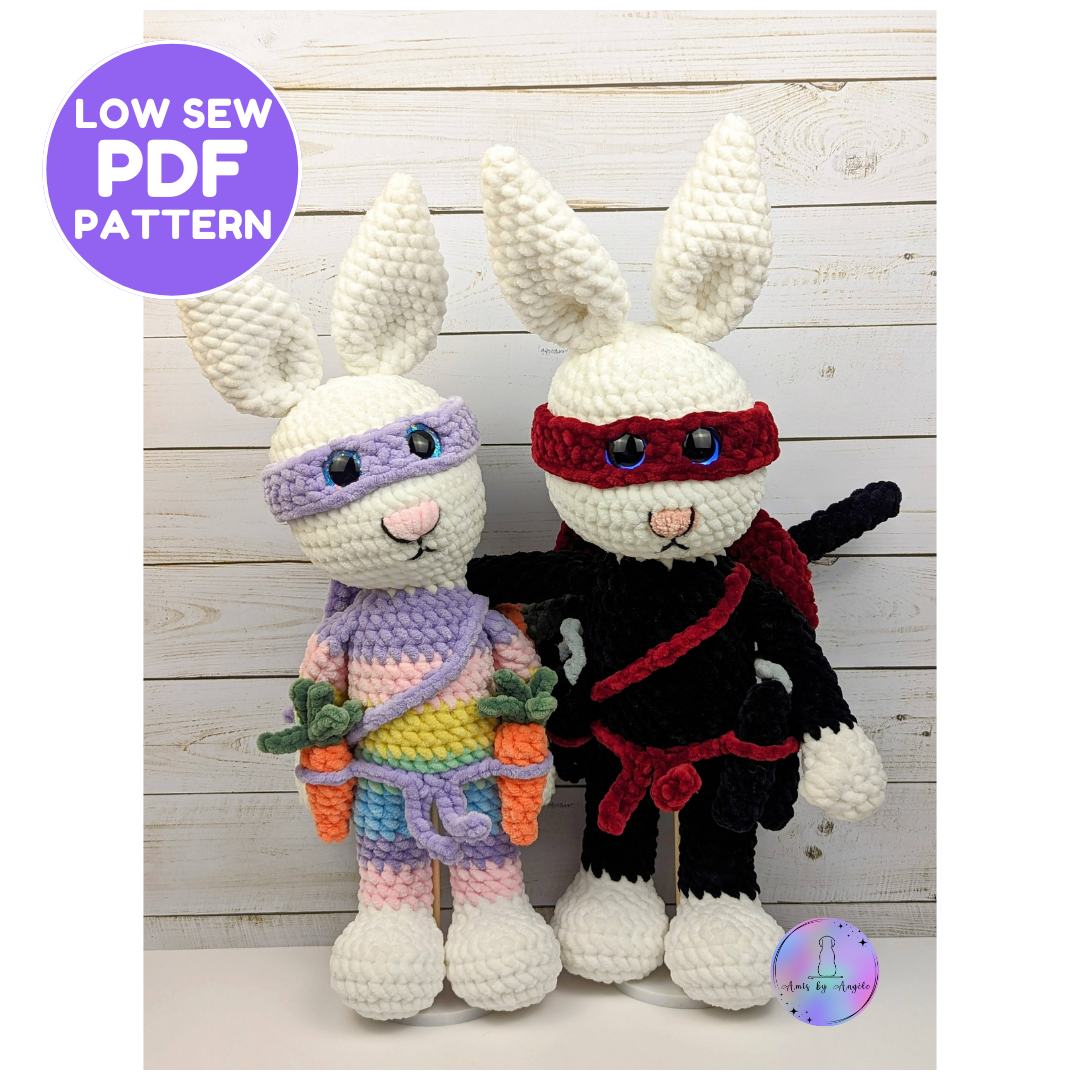 MODÈLE DE CROCHET Lapin Ninja à Couture Basse