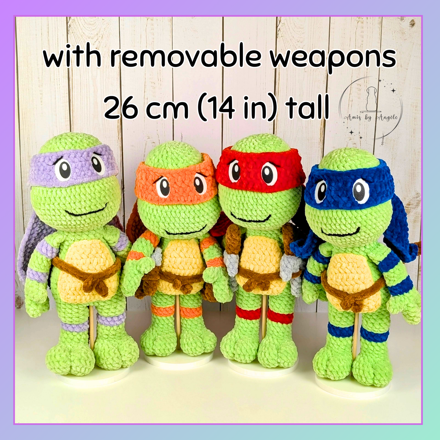 Reptile Warriors - Crocheted stuffed animal - Crocheted plushie