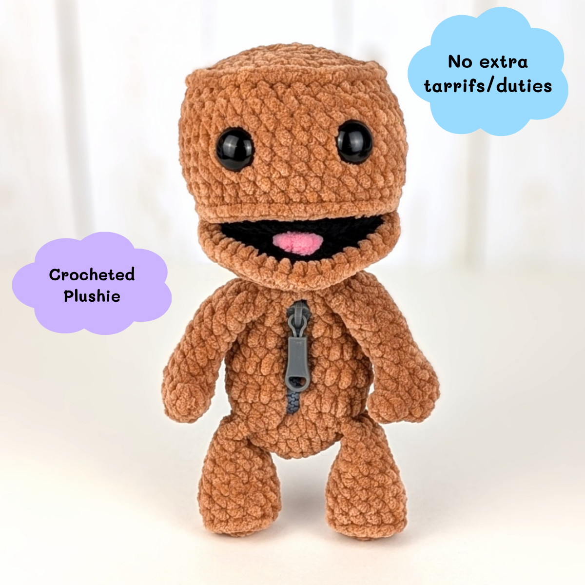 Banana Pocket Boy Crocheted Stuffed Animal - Comes with removable banana costume