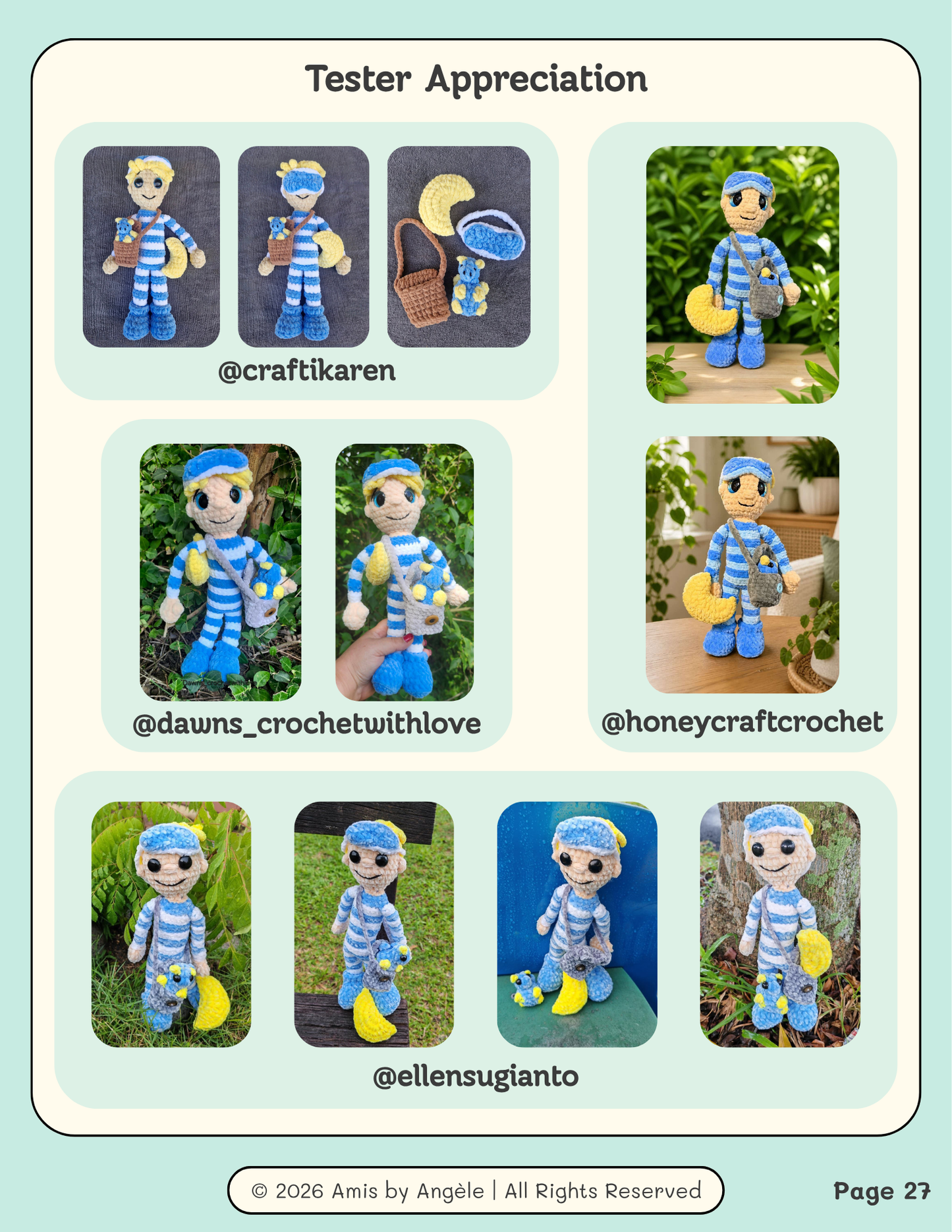 Pattern - Adventurous Adrian & Sleepy Simon (Low-Sew)