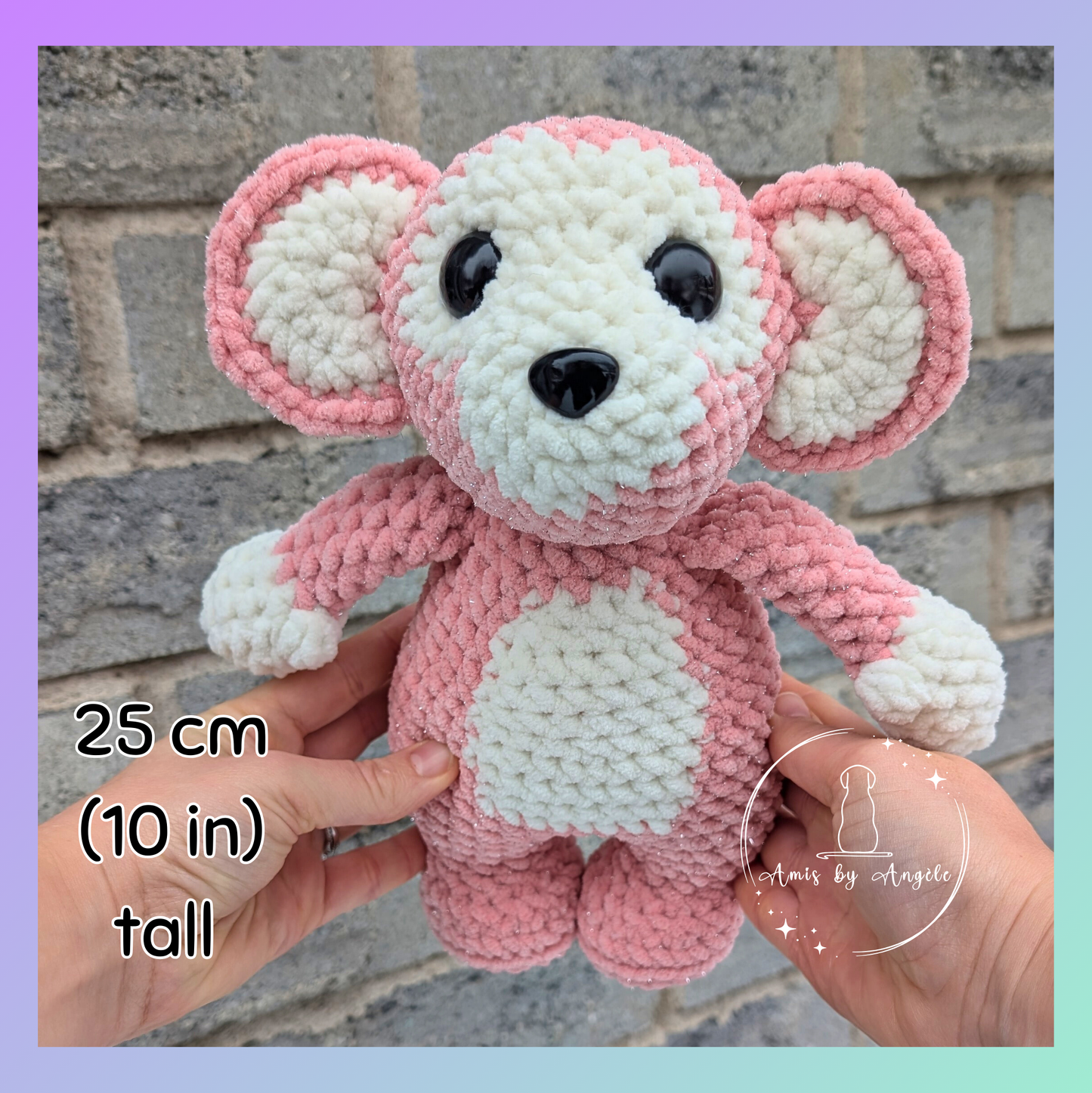 Bubbles and Glimmer Monkeys - Crocheted stuffed animal - Crocheted plushie