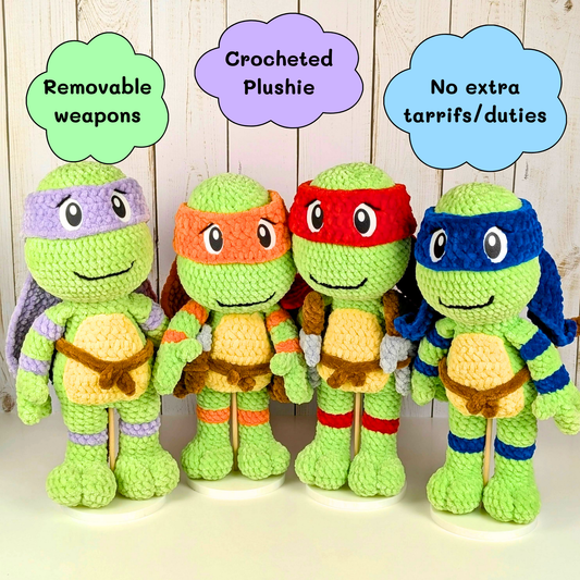 Reptile Warriors - Crocheted stuffed animal - Crocheted plushie