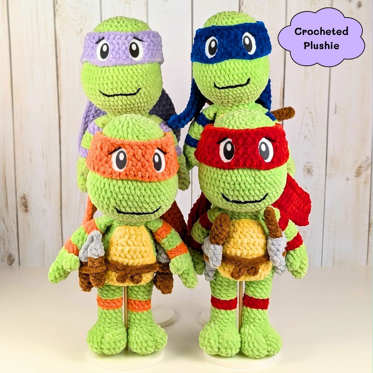 Reptile Warriors - Crocheted stuffed animal - Crocheted plushie