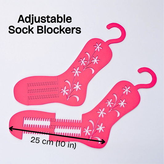 Adjustable Sock Blocker for Knitted and Crocheted Socks