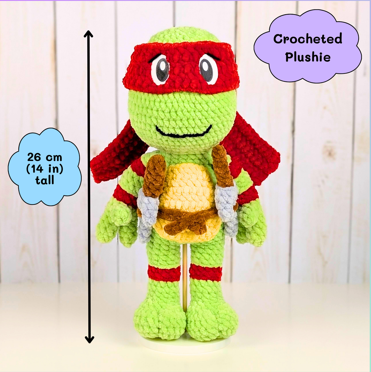 Reptile Warriors - Crocheted stuffed animal - Crocheted plushie