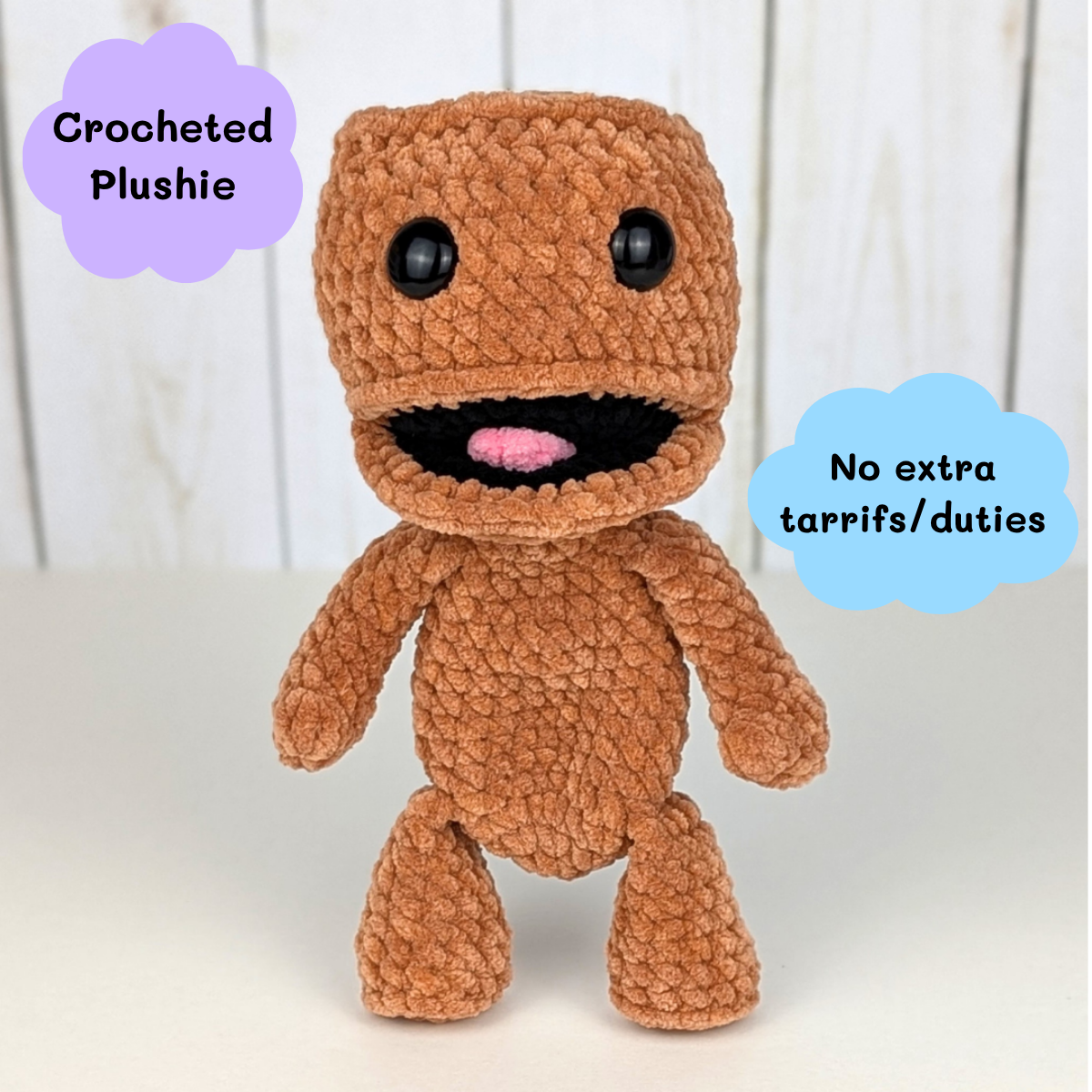 Banana Pocket Boy Crocheted Stuffed Animal - Comes with removable banana costume