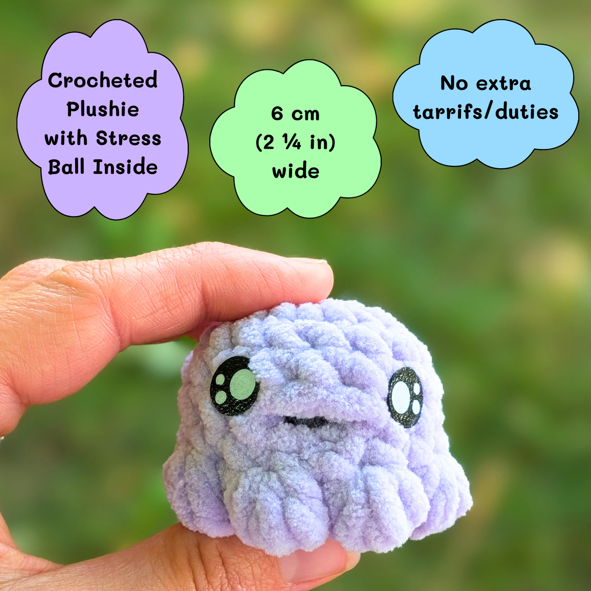 Crocheted Stress Ball Octopus