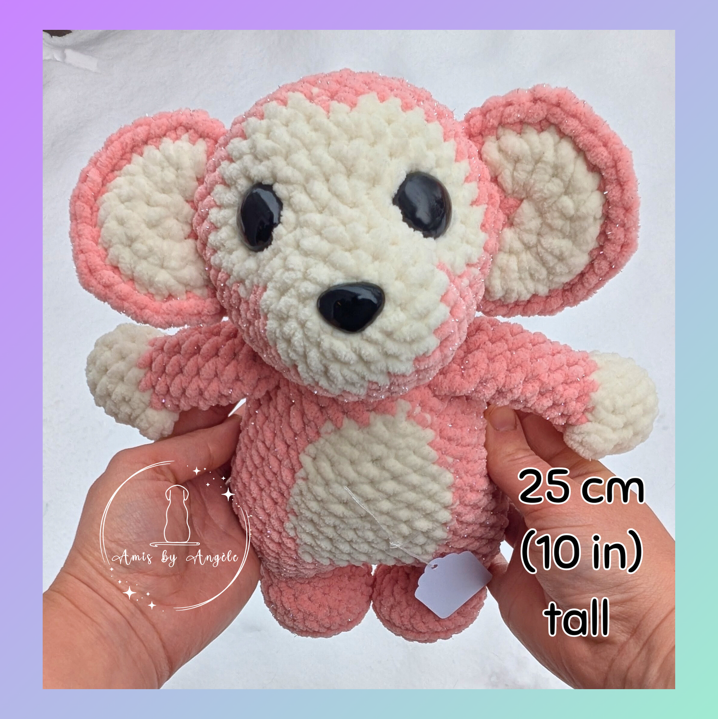 Bubbles and Glimmer Monkeys - Crocheted stuffed animal - Crocheted plushie