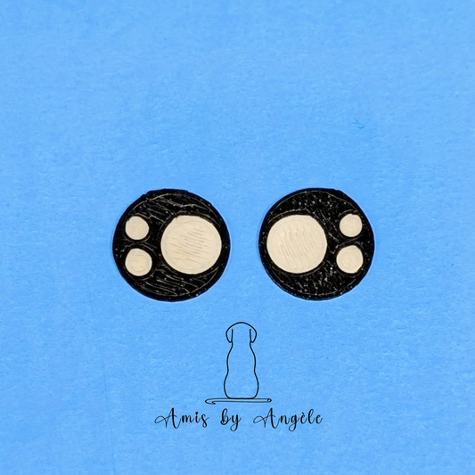 Glue on Eyes - Black Kawaii