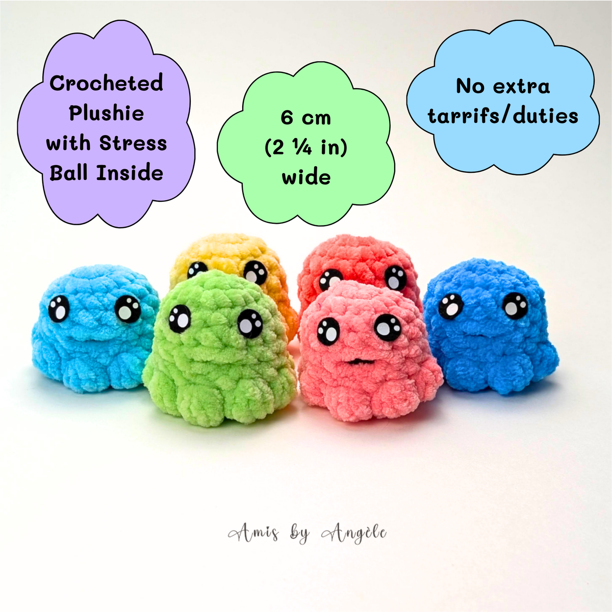 Crocheted Stress Ball Octopus