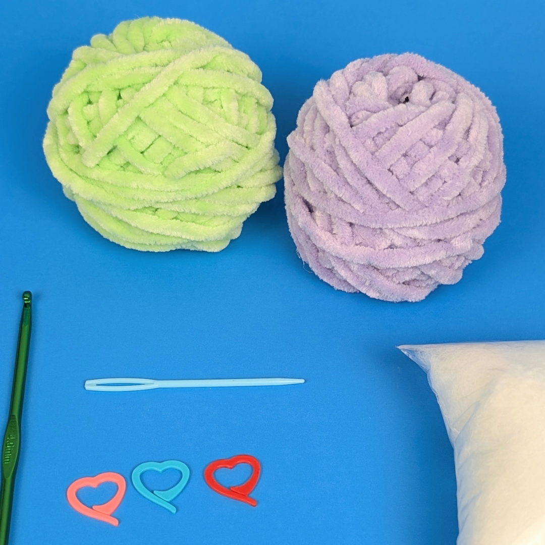 Stress Ball Octopus Crochet Kit - DIY Amigurumi Plush - Beginner‑Friendly Craft Set - Everything included