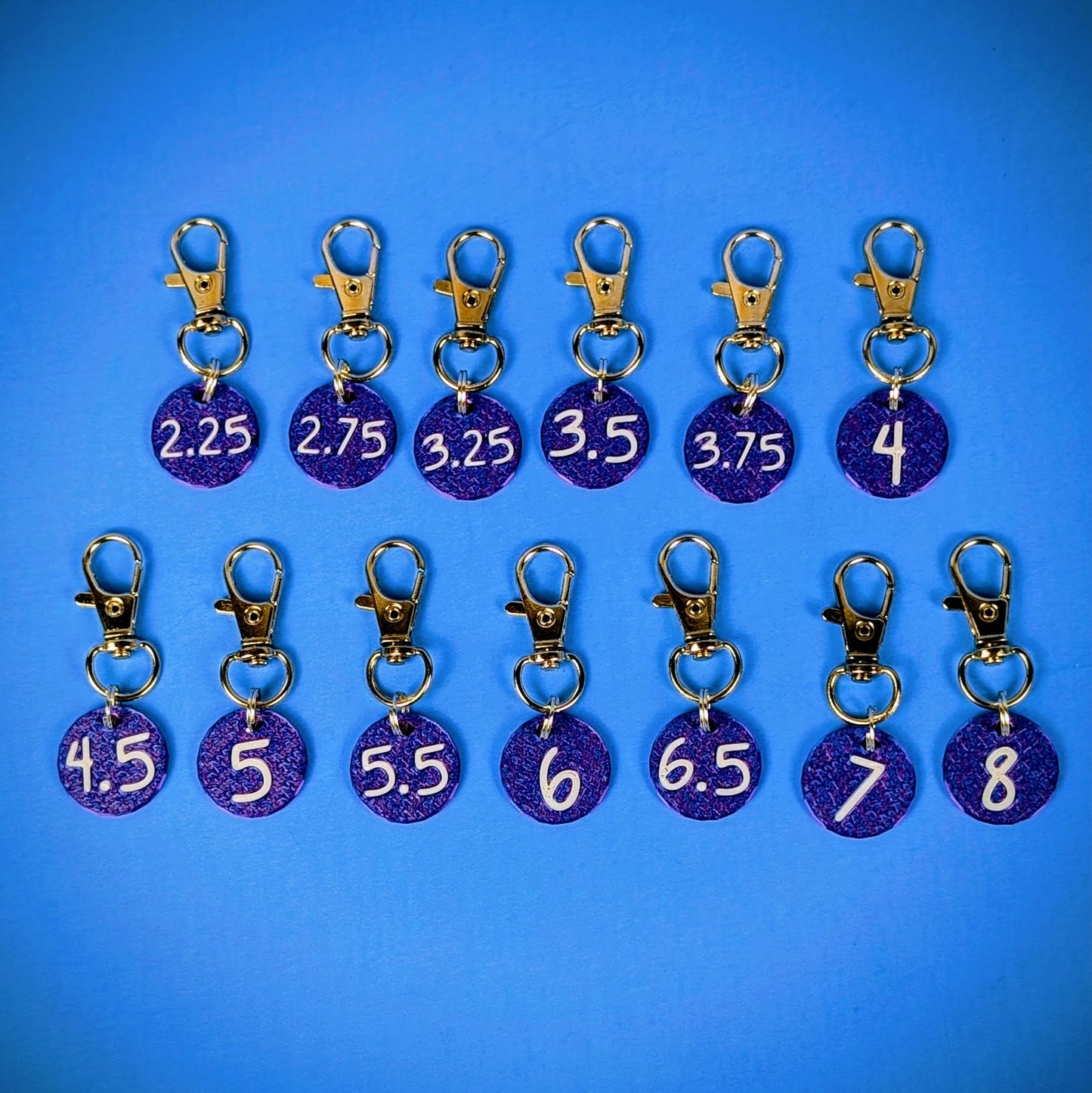 Set of Crochet Hook Size Reminders (15 sizes)