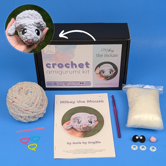 Amigurumi Crochet Kit - Mikey the Mouse (Advanced Beginner)