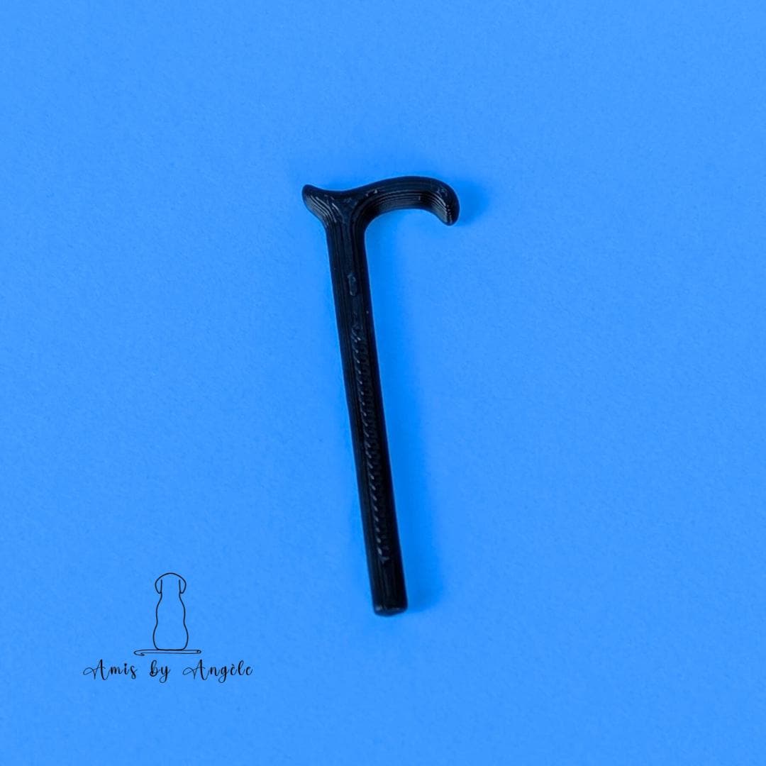 Miniature Walking Cane for Stuffed Animals - 3D Printed