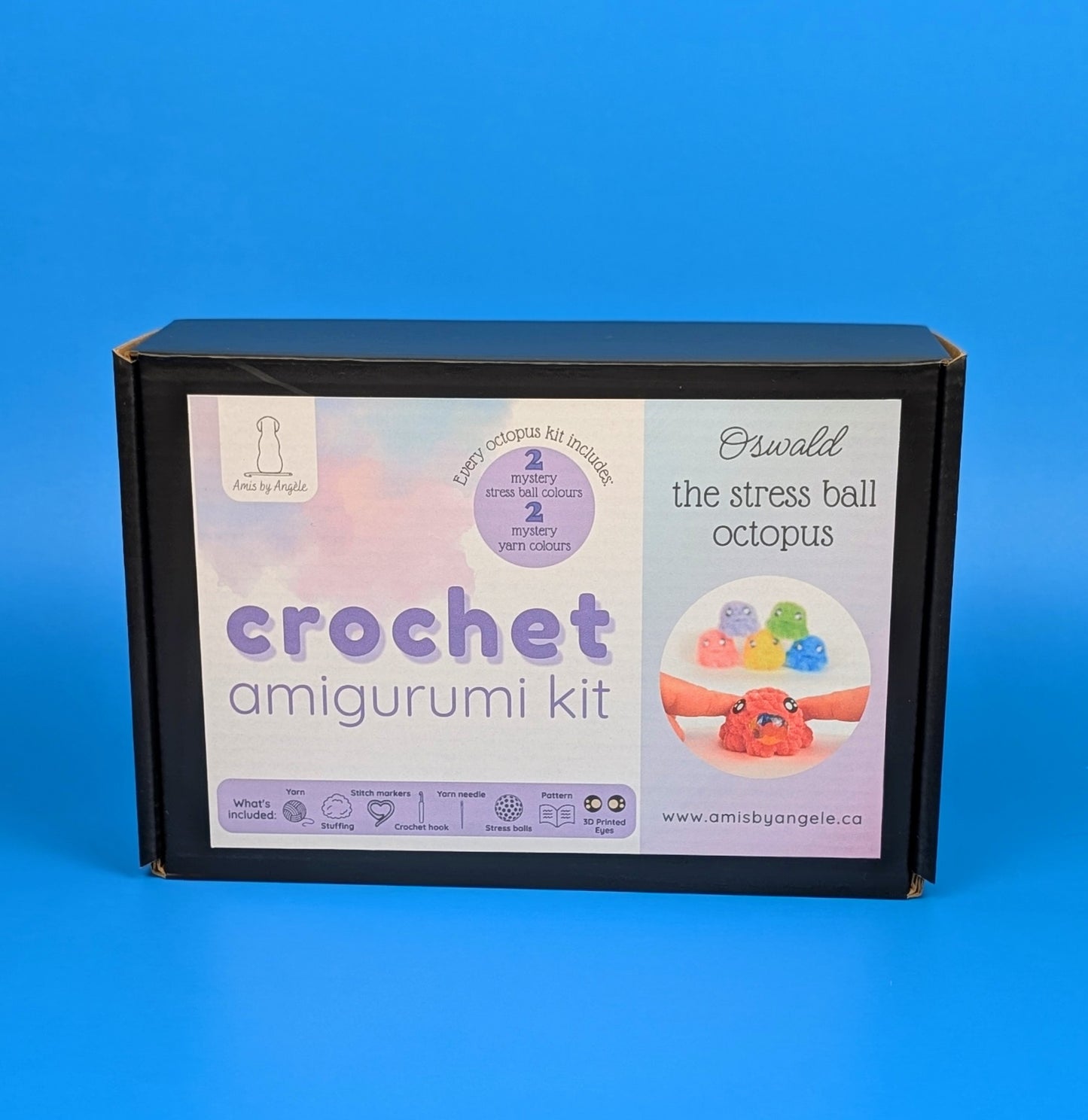 Amigurumi Crochet Kit - Oswald the Stress Ball Octopus (Advanced Beginner)