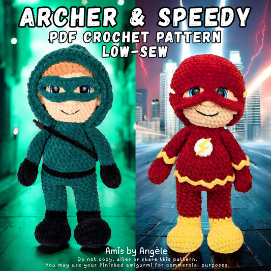 Pattern - Speedy and The Emerald Archer (Low Sew)