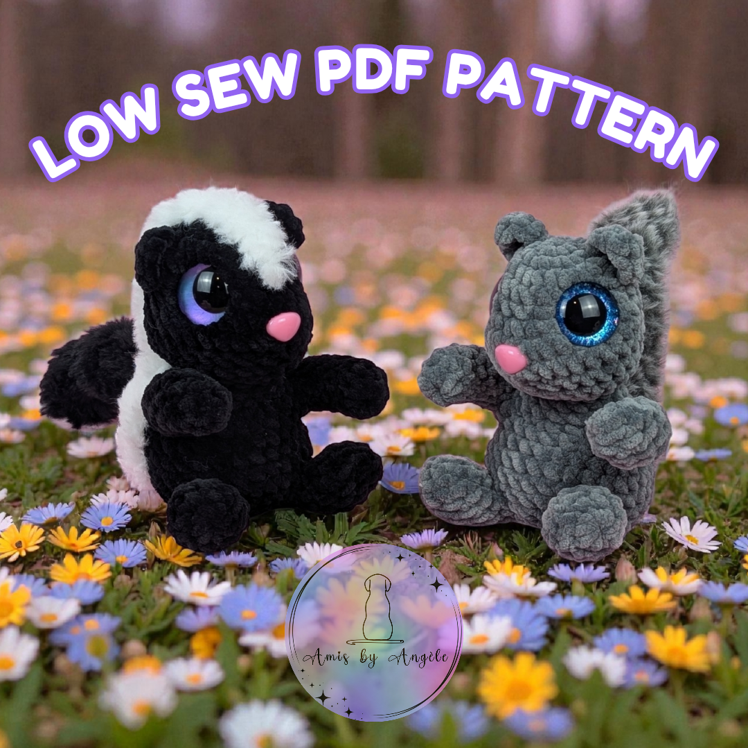 Pattern - Skunk and Squirrel (Low Sew)